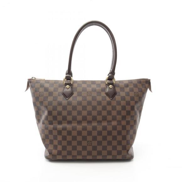 LOUIS VUITTON Brown Damier Leather Tote Bag - Picture 1 of 10